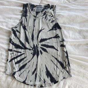 Jungmaven Black and White Tie-Dye Muscle Tee